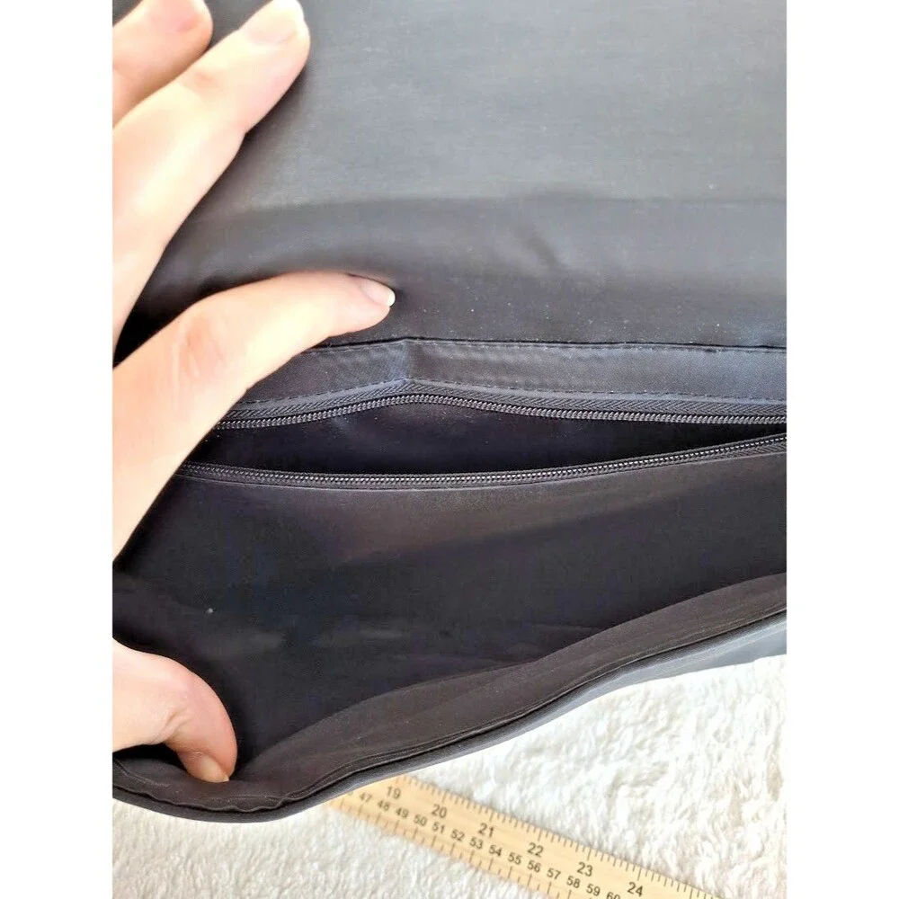 Jourdan Black Nylon Laptop Briefcase Shoulder Bag Business Work Computer Case